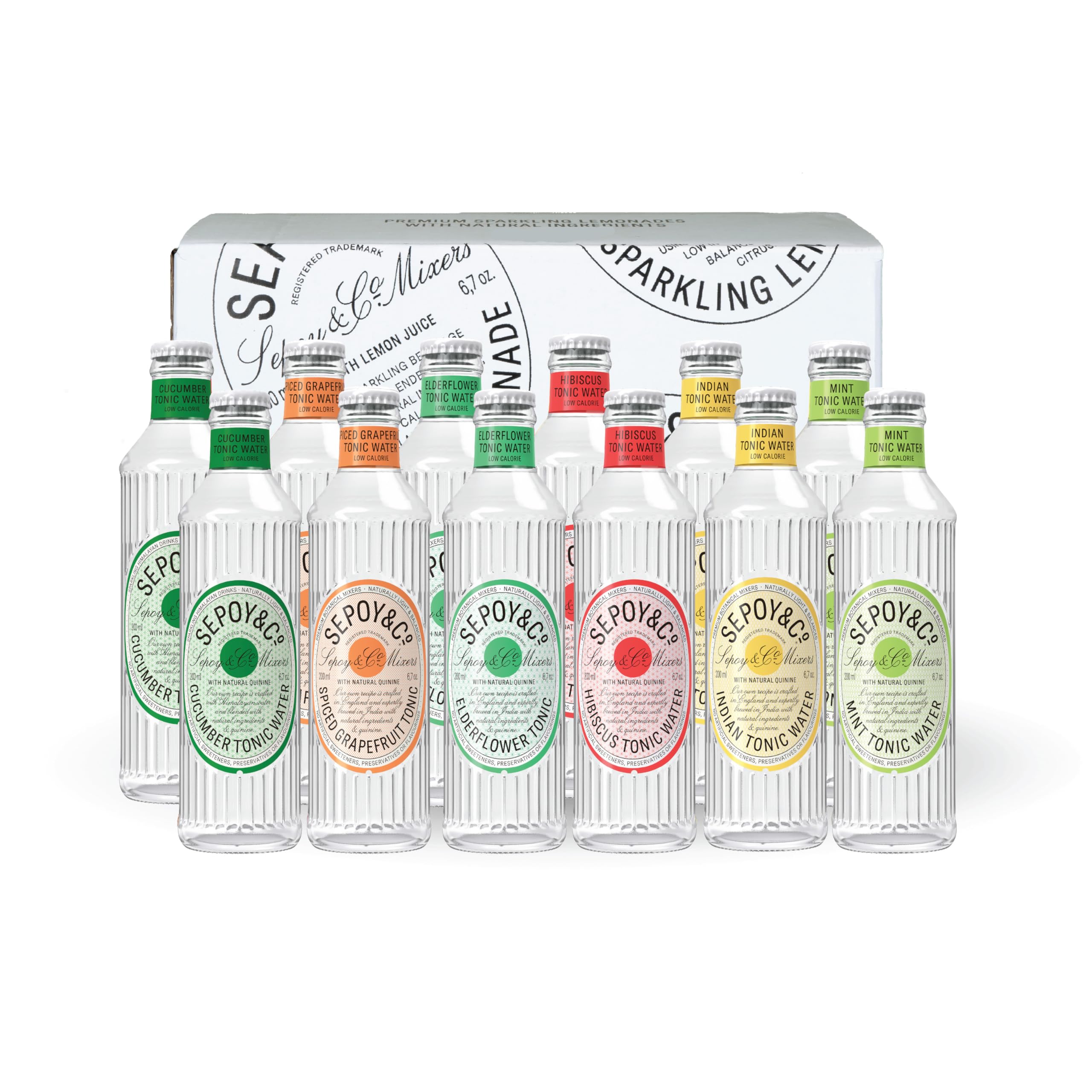 Reve Tonic トニックWセット Tonic Water Tasting Box - Limited Edition (Pack of 12)